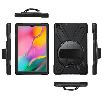 China Other Rugged Tablet Case For Samsung Tab 10.1 2019 Rotating Kickstand Silicone PC Cases For Samsung T515 for sale