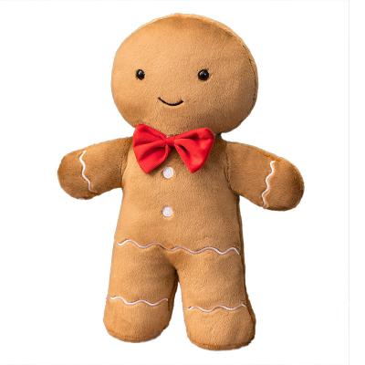 China Animated Plush Toy Stuffed Pillow Christmas Plush Gingerbread Man Soft Toy for sale