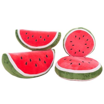 China Cute Plush Bed Throw Pillow Summer Sleep Plush Watermelon Decorative Plush Pillow for sale