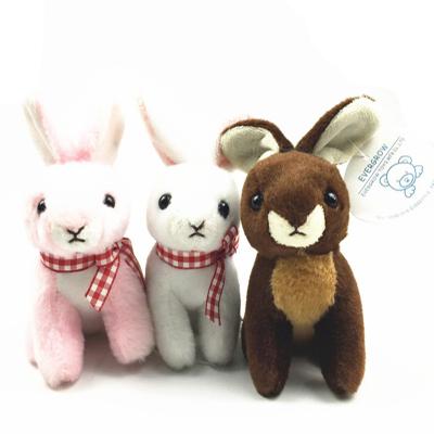 China New Sitting Plush Children Toys Chinese OEM 15cm Size kleychain Rabbit Plush Toy for sale