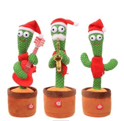 China Talking Plush Christmas Gift Cactus Dancing Toys Talking Plush Electronic Toys Twisting Singing Dancer Dancing Cactus Toy for sale