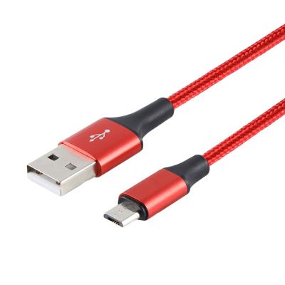 China Cheap Price Custom Mobile Phone Braided Aluminum Mic USB2.0 Cable Fast Charging Micro Data Cable For Android for sale