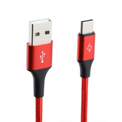 China Fast Charging + Nice Data Transmission Price Electric Test Braided 480Mbps Aluminum USB 2.0 USB To USB C Fast Charging Cable for sale