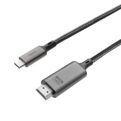 China Custom Camera OEM Support Length 8K 60Hz Aluminum Alloy USB3.1 Type C To HDMI Braided Cable For HDTV for sale