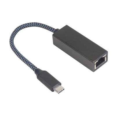 China 1000M USB Type Ethernet C to RJ45 Adapter Gigabit Lan Converter Network USB Ethernet Adapter TYC006-RS-01 for sale