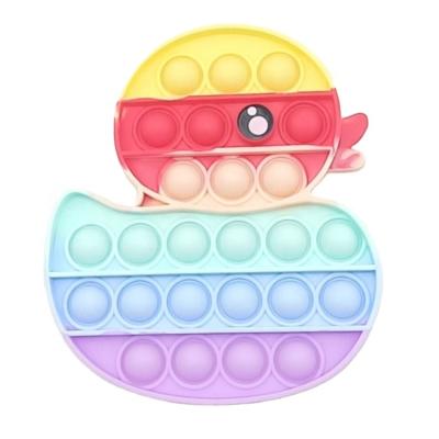 China Bubble Duck Color Rainbow Color Sensory Toys Multiple Sensory Toys Eco-Friendly Fidgety Person For Autism for sale