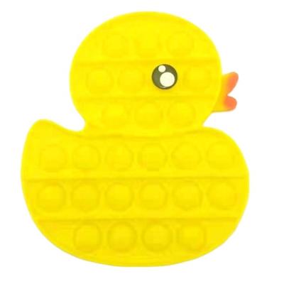 China Eco-friendly Silicone Push Bubble Duck Wiggle Sensory Toy For Early Education for sale