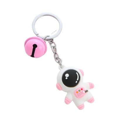 China Durable Beauty Astronaut Keychain Soft Shell Key Ring For Car Key Pendant for sale