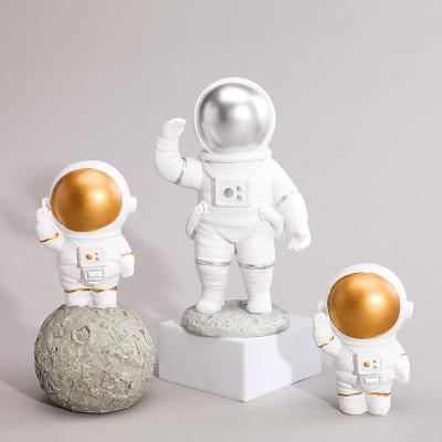 China China Logo Birthday Presents Pure Custom Hand Made Resin Ornament Standing Astronaut for sale