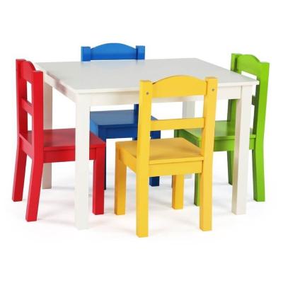 China Wholesale Modern Wooden Toddler Kids Table And 4 Sets Of Chair Kids Activity Kids Furniture for sale