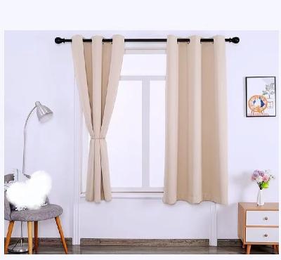 China Blackout Cream Curtain Privacy Drapes With Blackout Fabric For Decoration for sale