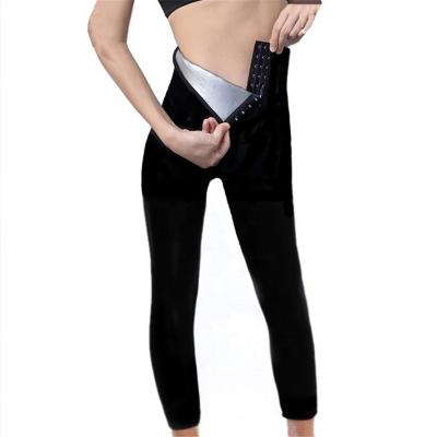 China New style antibacterial high waist fitness fitness slimming pants sauna hot sweat effect slimming pants for sale