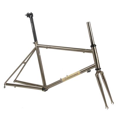 China Chromoly Bicyle Bike Cycle Frame CR-MO4130 Pipe Shaped Steel Post Mount Disc Gravel Bike Bicycle Frame Small Diameter for sale