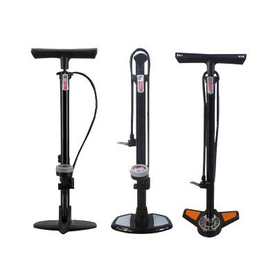 China Aluminum / Alloy 160 PSI Floor Aluminum Hand Pump High Pressure Mountain Road Bike Pressure Gauge Compressor Bicycle Equipment Bicycle Pump for sale