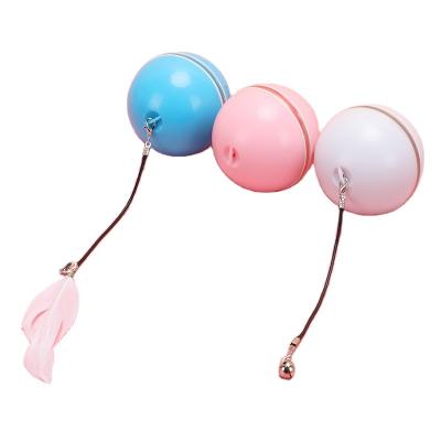 China Good Quality Sustainable Pet Toy Electric Teasing Cat Ball Smart Interactive Automatic Gravity for sale