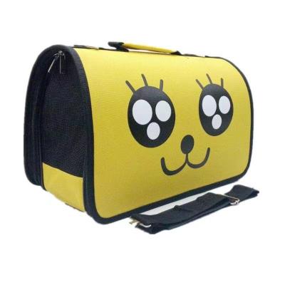 China Best Expression Cute Sustainable Selling Oxford Cloth Single-Shoulder Pet Carrier With Mesh for sale