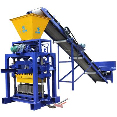 中国 Qt 4-35B Semi Automatic Brick Making Machinery Hydraulic Concrete Production Line 販売のため