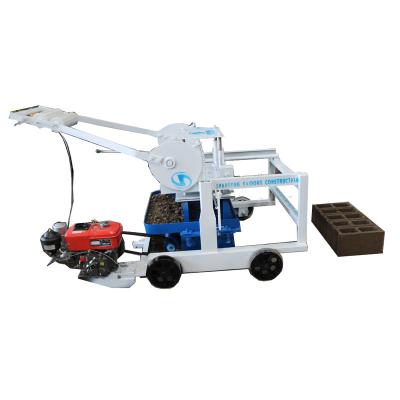 중국 manual QTM4-40 Mobile Block Making Machine perforated concrete brick factory price 판매용