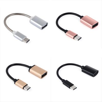 China Newest Mobile Phone Type C Otg Adapter To Type-C Date USB 2.0 Metal USB C Cable OTG Cable for sale