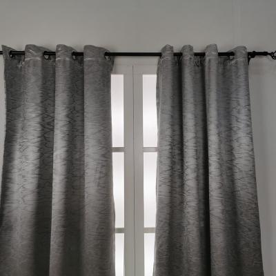 China Blackout New Arrivals Curtain Fabric High Quality Polyester Embossed Blackout Fabric For Home Curtain for sale