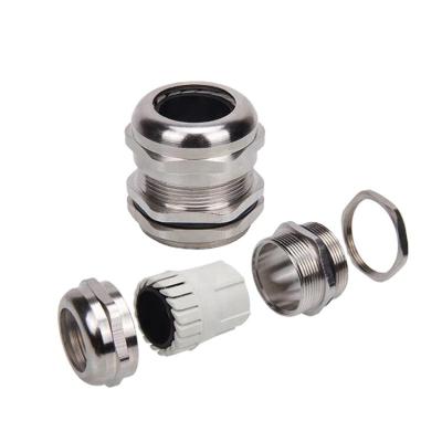 China Water Proof IP68 Waterproof Metal SATIN NICKEL M Series M30 Explosion Proof Brass Cable Glands for sale