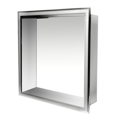 China Modern Hidden Wall Cabinet Niche Stainless Steel Hotel Embedded In Wall Cabinet Bathroom Black Shower Niche for sale