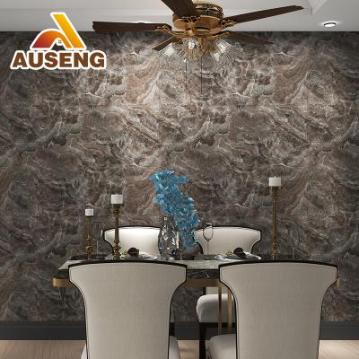 China Auseng 3d Wallpaper Wall Sticker Washable Design Home Stone Marble Art Wallpapers Canton for sale