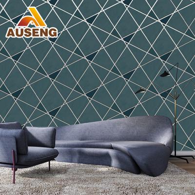 China Modern Luxury Home Decoration Fashion Wallcovering Modern Design Suede Wallpaper Commercial Wallcovering for sale