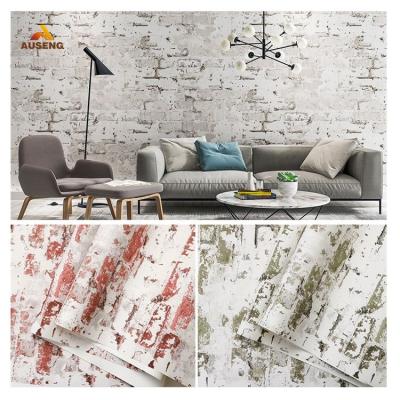 China Modern Chinese 3D Wallpaper Shop Wall Wallpaper Shop Wall Design Karachi Brick Stone TV Background Hd Wallpaper Sticker Roll PVC for sale