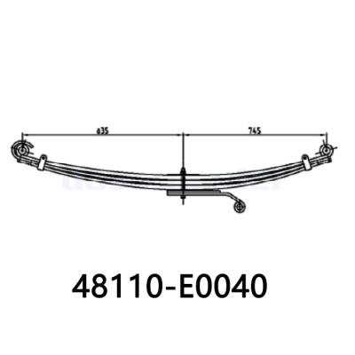 China 48110-E0040 Heavy Duty Truck Front Leaf Springs For Hino for sale