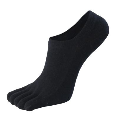 China Best Selling Breathable Customizable Cotton Athletic Toe Material Socks Pretty 5 For Man for sale