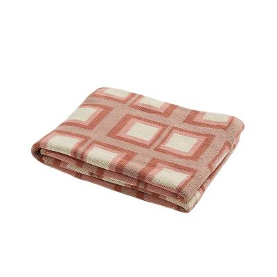 China Newly Released Exclusive Anti-Static Design Cushion Cover 100% Organic Cotton Soft Comfortable Knitted Throw Blanket For Home Office Sleep for sale