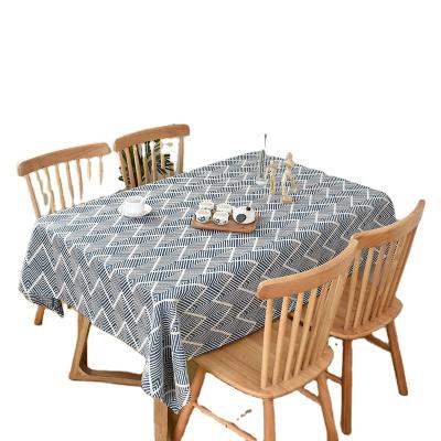 China Waterpoof Factory Outlets Rectangle Tablecloth Polyester Fabric Ethnic Embroidered Jacquard Canvas Tablecloth for sale