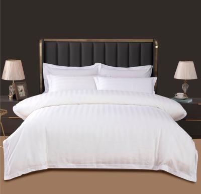 China Soft Breathable Luxury Bedding Set Twin Queen 300Tc King Size Bed Linen 100% Cotton Hotel Fitted Bed Sheet for sale