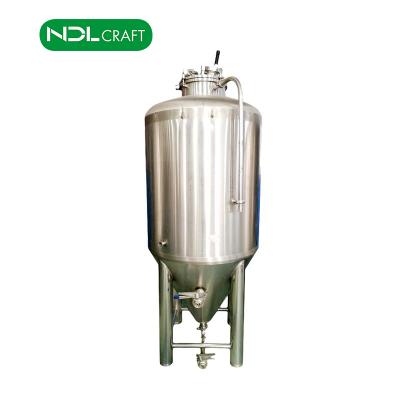 China Beer 200l Fermentation Tank Conical Fermenter Sus304/water Dimple Jacket Fermenting Automatic 150KG copper glycol sus316/red for sale