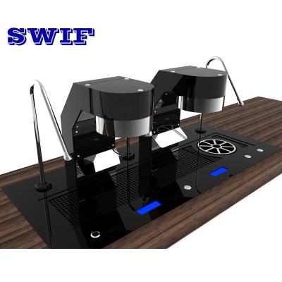 China Commercial Mode Easy Operation Dual Group Commercial Desktop Coffee Machine Under Counter Espresso Machine for sale