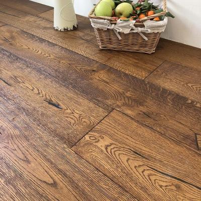 China Hot Selling Modern Cheap Click 5G System Russia Oak Timber Hardwood Flooring For Sale for sale