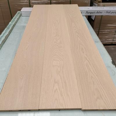 China Minimalist 260 mm A Grade Wide Main White Color Engineered Oak Flooring for sale