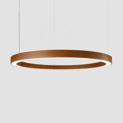 China Modern Modern LED Ring Chandelier Fixture AL Round Shape Ceiling Light, LED Adjustable Circle Pendant Light for sale