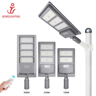 China High quality ROAD parking lot lighting outdoor waterproof Ip65 SMD ABS sensor 180w 240w 300w all in one solar led street light for sale