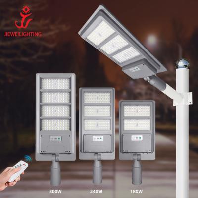 China ROAD Sensor Ip65 SMD 180w 240w 300w Automatic Outdoor Waterproof ABS Solar Led Street Light for sale