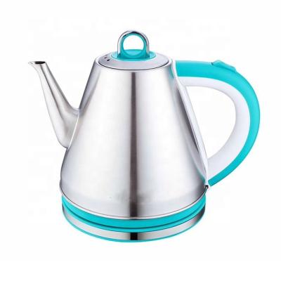 China 360 Degree Rotating Spout 1.2L Long Low Rotation Electric Gooseneck Kitchen Coffee Electric Tea Kettle for sale