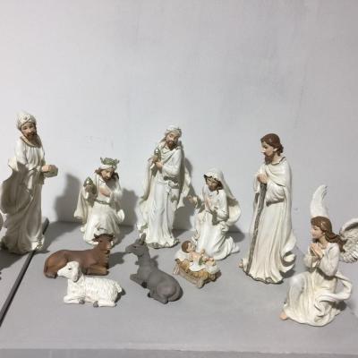 China Cheap Europe Resin Nativity Set Small Christian Religious Christmas Ornament Jesus for sale