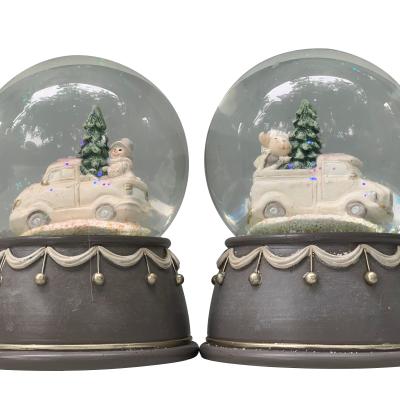 China Europe Christmas Crystal Ball Cars and Snowmen Resin Supply Items for sale