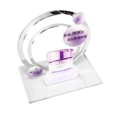 China Acrylic Display Stand For Face Cream APEX Countertops Advertising Display Rack Makeup Holder Professional Acrylic Cosmetic Display Stand for sale