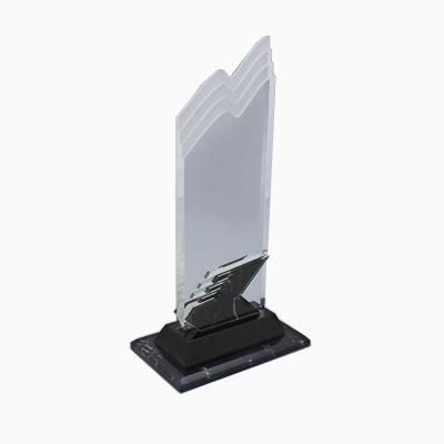 China For Souvenir APEX Crystal Acrylic Trophies Pmma Awards Clear Base Custom Human Acrylic Trophy for sale