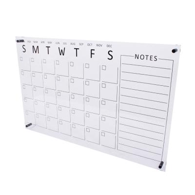 China Wholesale Clear Wall Calendar APEX Custom Acrylic Wall Calendar with Pen for sale