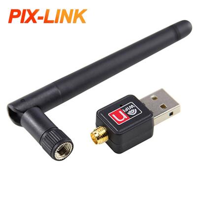 China 2DB Netcard Desktop USB 150mbps 8188 Chip Dongle Wifi Adapter Network Wireless Card for sale