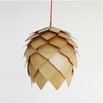 China New Modern Crimean Wood Chandelier Pinecone Material for sale