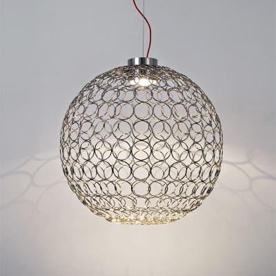 China Artisans GRA modern globe led suspension light by meticulously welding each ring together for sale